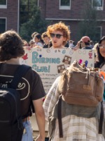 Students advertising their club