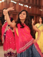 Grinnell students dance at a Diwali celebration