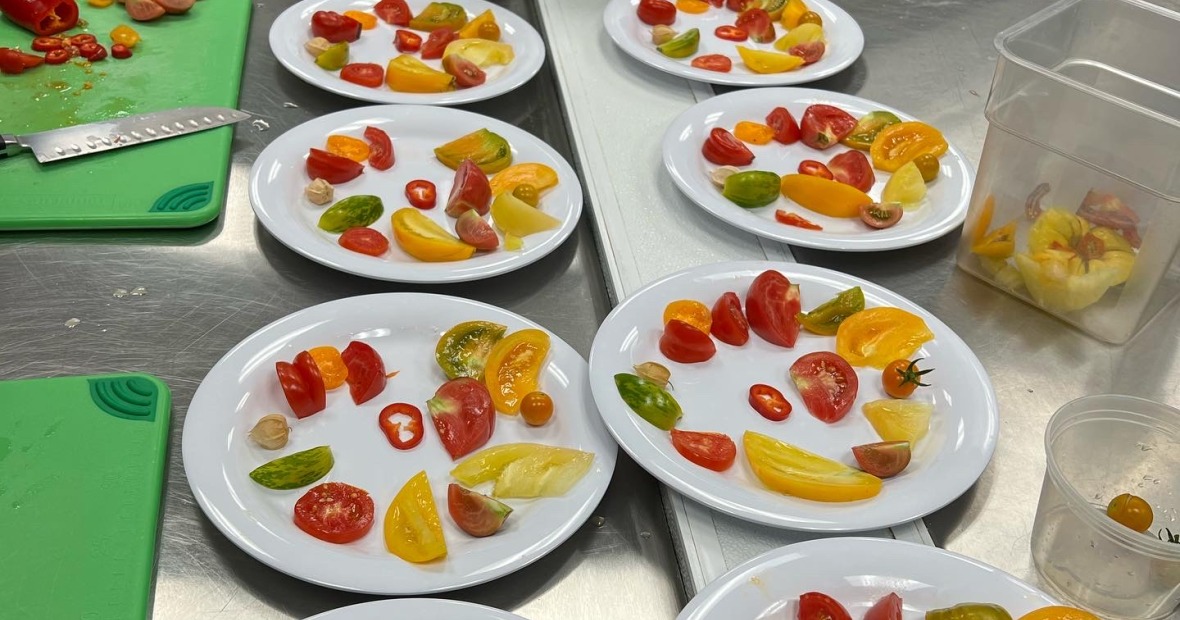 Tomato tasting at the Global Kitchen