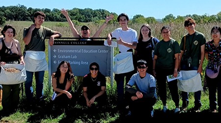 Grinnell College Students at CERA after seed collecting