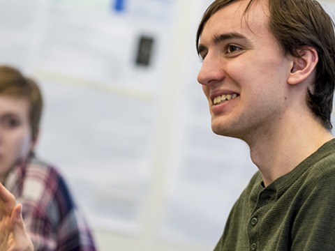 Two students in class