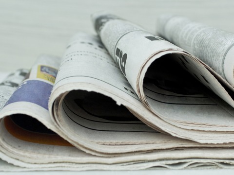 stack of newspapers