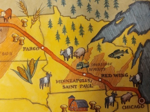 Colored map from Special Collections acquisition