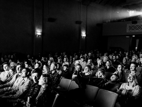 Audience in a movie theater