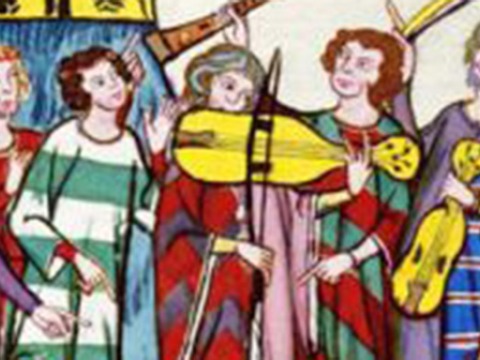 medieval paiting of musicians